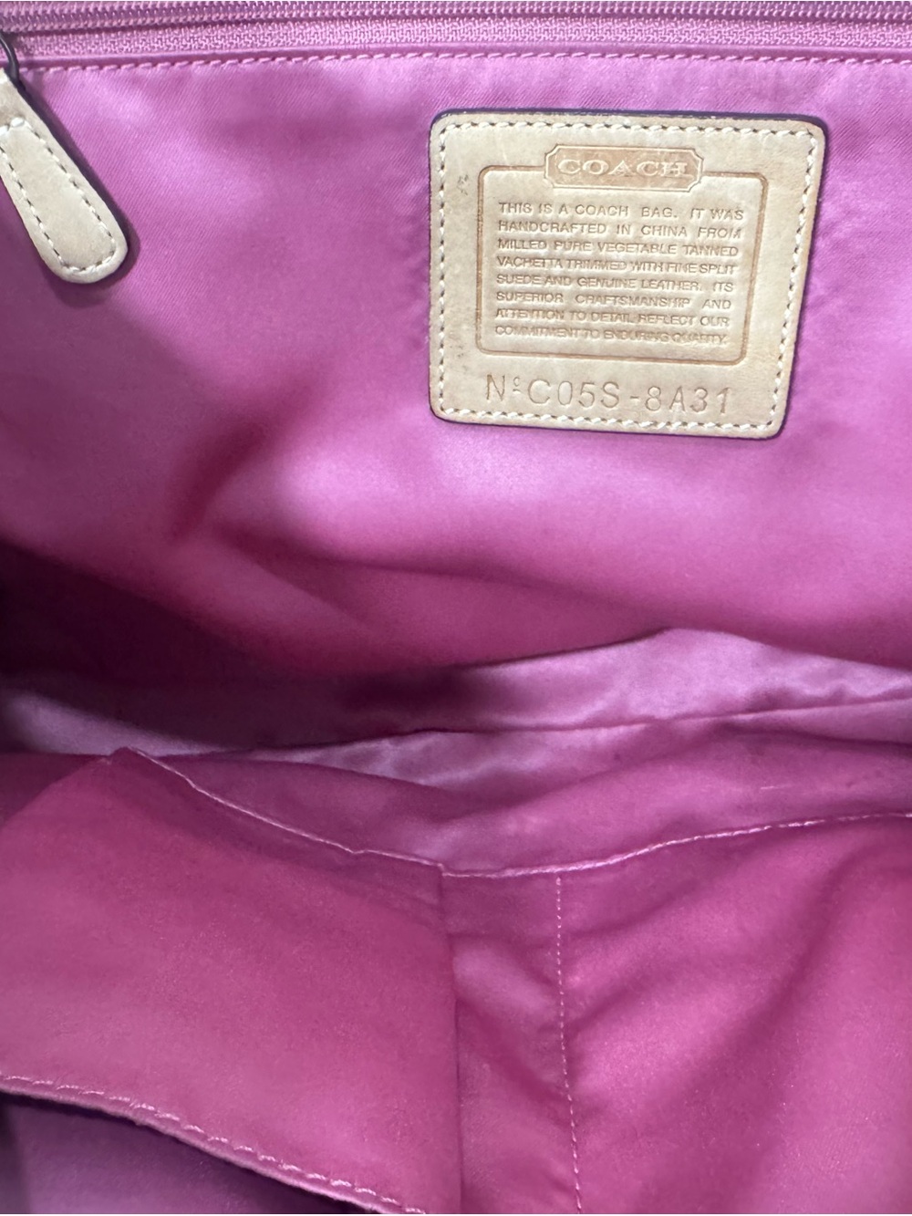 Coach Cognac Leather Studded Satchel - Picture 8 of 8